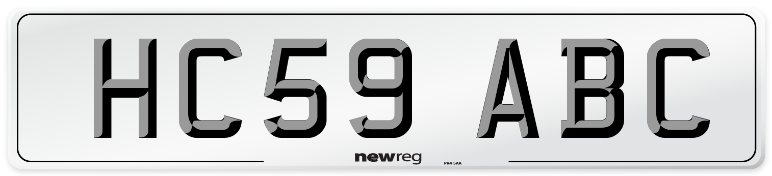 HC59 ABC Number Plate from New Reg